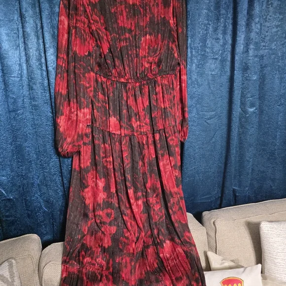 Lane Bryant Elegant Red and Black Women's Dress - Picture 5 of 5